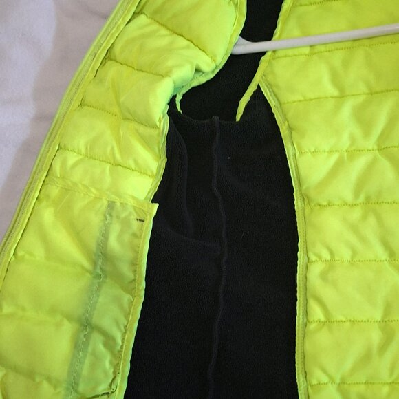 Athletic Works Boys Hybrid Jacket Hoodie Gray Black Neon Green Size Small 6/7 - Picture 6 of 7